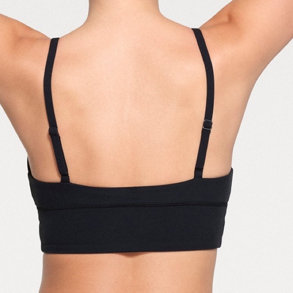 Skims Fits Everybody Triangle Longline Bralette Onyx NWT - Picture 3 of 6